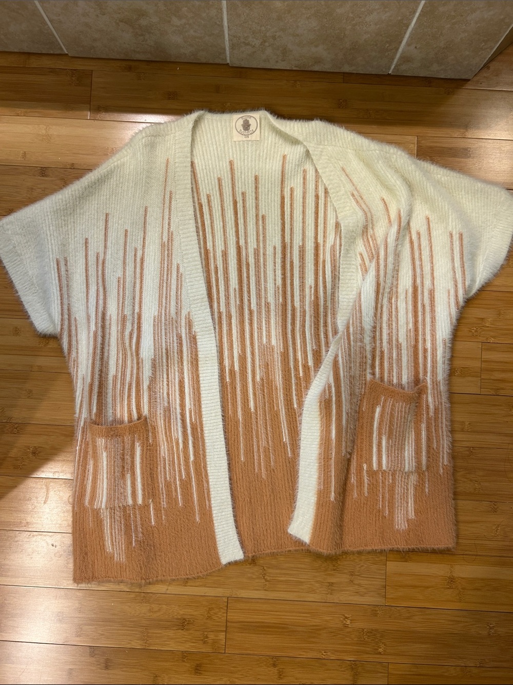 Soft  Open-Front Women’s Sweater Cardigan - Cream & tan